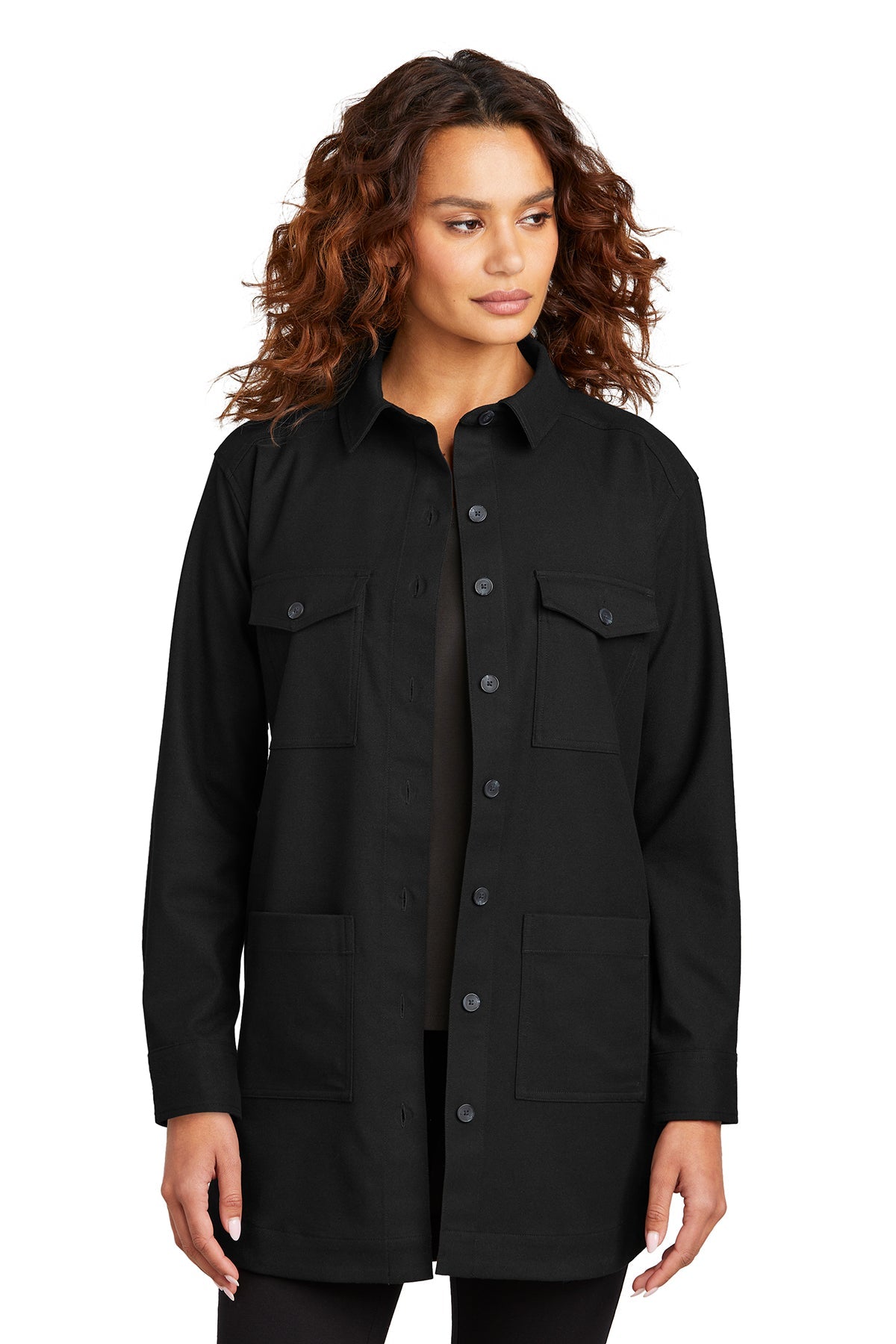 Mercer+Mettle™ Ladies Long Sleeve Twill Overshirt-MM2021
